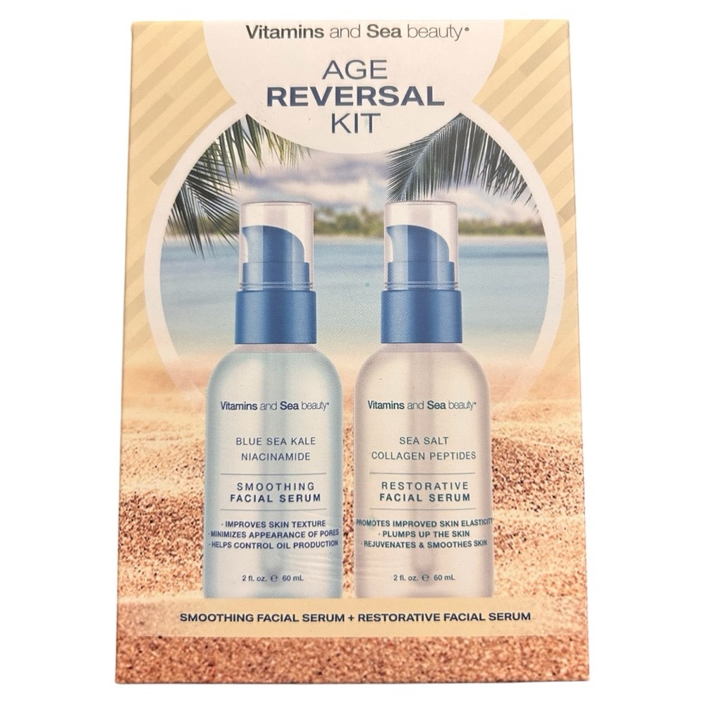 Vitamins and Sea Beauty Age Reversal Kit: Niacinimide, Collagen Peptides NEW PC